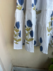 Vestido largo de algodón indio con estampado floral y cuello cuadrado sin mangas, superventas 2026, a precio mayorista - Product Image 3