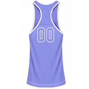 Lavender White <b>Swim</b> Set Sleeveless Racerback Tank <b>Top</b> with Matching Shorts Lightweight Quick Dry Training Performance Swimwear - Product Image 4