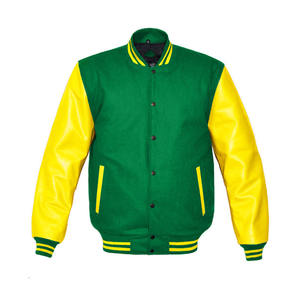 Blouson bomber homme personnalisé, hiver, patchwork, lettres brodées, style universitaire, baseball, personnalisable, pour homme - Product Image 1