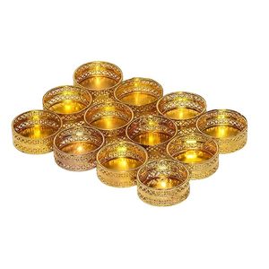 Golden <b>Small</b> Tea Light Holder Metal <b>Candle</b> Holder Decorative Diya Stand for Diwali Christmas Home Decoration Table Centerpiece - Product Image 2