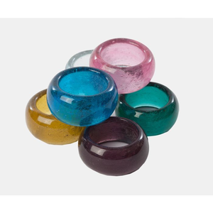 แหวนรัดผ้าเช็ดปากเรซิ่นรักษ์โลกสุดหรู หลายสี 6 สี ผลิตตามสั่ง อุปกรณ์ตกแต่งโต๊ะอาหารสำหรับงานแต่งงาน - Product Image 1