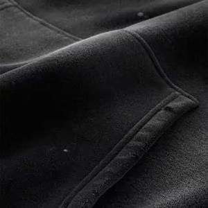 เสื้อฮู้ดผ้าฟลีซหนานุ่มสำหรับฤดูหนาว ทรงโอเวอร์ไซส์ ใส่ได้ทั้งชายและหญิง มีกระเป๋า  รับสกรีนโลโก้ แห้งเร็ว ระบายอากาศได้ดี - Product Image 4