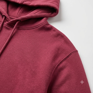 Sudadera con Capucha Rosa Oscuro, Mangas Largas, Cierre con Cordón, Ideal para Actividades al Aire Libre, Prenda Básica Versátil para Invierno, Mezcla de Algodón - Product Image 5