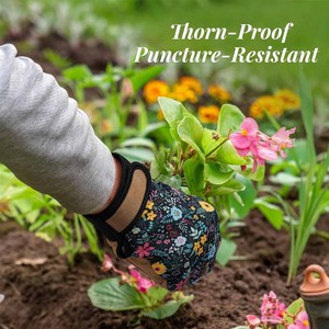 Guantes de Jardinería para Mujer, Resistentes a Pinchazos y Espinas, Protección para las Manos de Cuero Sintético, Guantes de Jardín Duraderos - Product Image 6