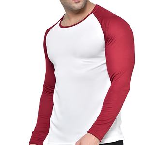 T-shirt de performance à manches longues bleu pour homme, séchage rapide, respirant, athlétique, entraînement, course à pied, sport, léger - Product Image 3