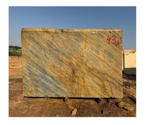Bloque de Mármol Golden Marine Symphony, Piedra Natural Veteada, Losa Grande en Bruto para Diseño de Pisos y Paredes Interiores - Product Image 1