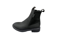 Bottines à plateforme noires rétro à bout rond, talon carré, antidérapantes, dessus en PU, semelle intermédiaire en EVA, toutes saisons, style Chelsea