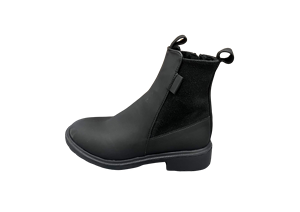 Botines Negros Retro con Plataforma, Punta Redonda, Tacón Cuadrado, Antideslizantes, Parte Superior de PU, Entresuela de EVA, Estilo Chelsea para Todas las Temporadas - Product Image 5