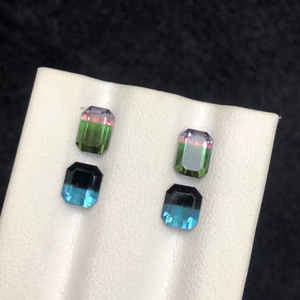 Tourmaline naturelle bicolore en forme de poire, 3,20 carats, pierre précieuse authentique, haute qualité, pour la fabrication de bijoux, vente en gros - Product Image 1