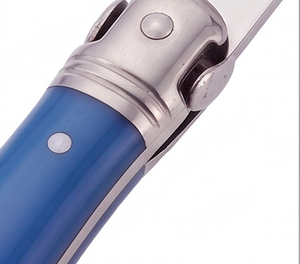 Ensemble de couverts modernes en acier inoxydable à tête argentée avec poignée bleue élégante pour salle à manger, cuisine, restaurant et table de mariage - Product Image 2