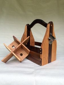 AZ ENTERPRISES ART and CRAFTS Factory Direct Wooden Wine Rack & Beer Basket-Minimalist Design for Party Use - Product Image 5