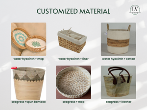 Cesta exterior de junco marino estilo rústico para cubitera, ideal para fiestas y picnics, venta al por mayor de fábrica de Vietnam - Product Image 6