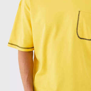 Camiseta de Algodón Lisa con Bolsillo, Premium, 210 GMS, Cuello Redondo, Tejido Jersey Personalizado, Logotipo Impreso Digitalmente, Unisex, Moda Masculina - Product Image 4