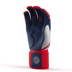 Red Ambidextrous Leather Baseball Batting Gloves with Wrist Support and Quick-Dry for Training - Product Image 6