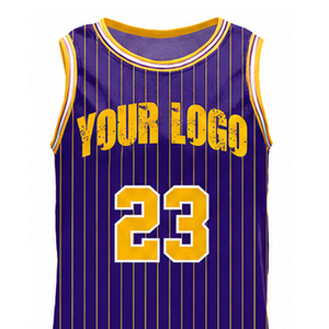 Maillot de basket-ball imprimé par sublimation, dernier design, léger, vêtements de sport performants, sans manches, pour l'entraînement et les matchs d'équipe - Product Image 2