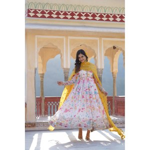 ชุดเดรสตัดผ้าพร้อม SET-KKA-135 dupatta Masaka malti COLOUR - Product Image 1