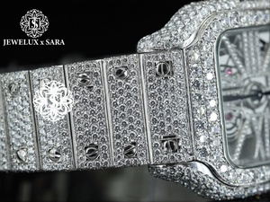 Reloj de Diamantes de Moissanita Helado, Suministro Directo de Fábrica, Reloj de Joyería Brillante para Hombre o para Fiestas, Disponible a Precio de Exportación - Product Image 4