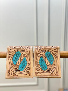 Portefeuille en cuir repoussé à la main nouvelle tendance portefeuille à fermeture éclair longue pour hommes Offre Spéciale mode couleur verte porte-monnaie cadeau pour lui - Product Image 4