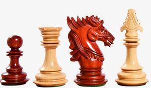 Élégantes pièces d'échecs en bois triplement lestées de la série Empire Sikh, avec un roi de 4,5 pouces, en ébène véritable et bois de buxus, au meilleur prix - Product Image 4