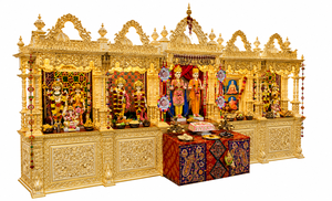 Super Large Size Traditional Teak Wood Hindu <b>Mandir</b> Community Centers Temple Prayer Halls Custom Pooja Manufacturer Exporter - Product Image 5