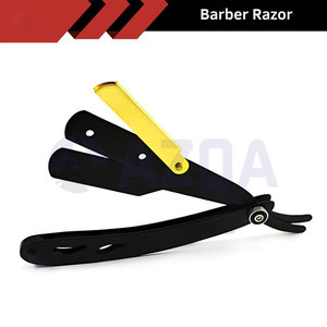 Premium Stainless Steel Barber Straight <b>Razor</b> with Red and Black Color Coated Professional Shaving Tool - Product Image 4