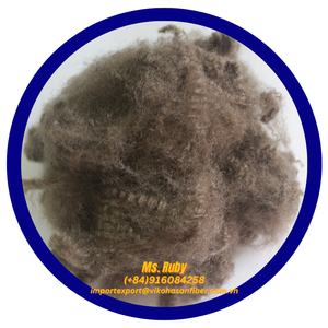 Premium Quality VIKOHASAN 15D HS Hollow Siliconized Brown PSF GRS Recycled Staple Synthetic Polyester Fiber OEKO-<b>TEX</b> Certified - Product Image 5