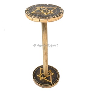 Péndulo de meditación personalizado de madera artesanal único, estrella del zodiaco, Mandala, soporte de péndulo de madera para curación espiritual - Product Image 4