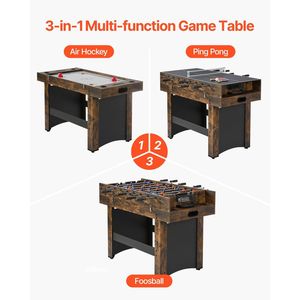 Set da tavolo 3-in-1 Combo 54 \ "da gioco ad aria compressa da Ping Pong e biliardino per Family Office e Family Room - Product Image 2