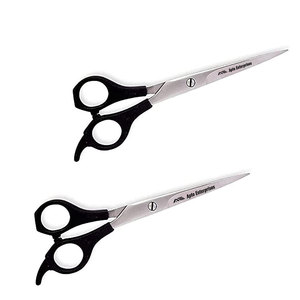Ensemble de ciseaux de barbier professionnels Pro Series, lot de 2, 6 pouces, manche noir, acier inoxydable, ciseaux de coupe de cheveux de salon, repose-doigts - Product Image 5