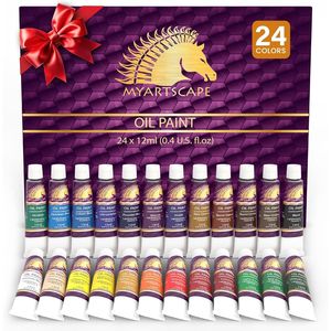 Set di Colori a Olio di Qualità Artistica, 24 Tubetti da 12ml, Resistenti alla Luce, Corpo Denso, 24 Colori con Elevato Carico di Pigmenti per Pittura - Product Image 1