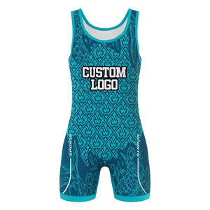 Combinaison de lutte personnalisée imprimée par sublimation pour hommes, grande taille, avec logo personnalisé, tissu haute performance - Product Image 4