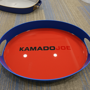 Bandeja de Servir Moderna Ecológica de Vidrio Azul con Diseño de Pájaros en Vuelo, Forma Ovalada, Utensilio de Bar, Plato Decorativo - Product Image 5