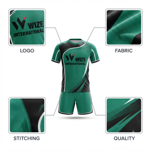 Uniforme de football personnalisé teint en pièce, col en V, 100 % polyester, sans manches, unisexe, extensible, antibactérien, haute qualité - Product Image 5
