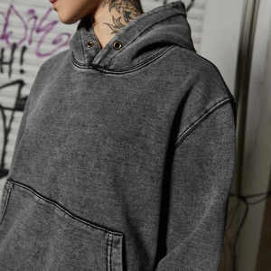 Sweat à capuche oversize pour homme en coton doux, pull décontracté streetwear, logo personnalisé, coupe ample premium - Product Image 6