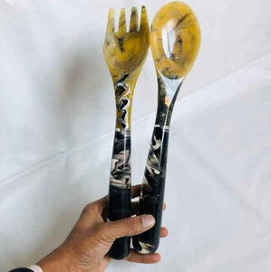 Juego de Cubiertos de Resina Premium |   Tenedor y Cuchara Reutilizables |   Vajilla Moderna |   Logotipo Personalizado Disponible por GIFTY CRAFT - Product Image 1