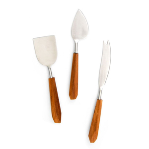 Juego de cuchillos para queso con mango de madera de acacia de primera calidad, rebanador y utensilios para servir queso de acero inoxidable de alta calidad para charcutería - Product Image 5