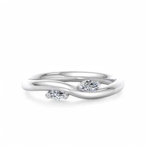 <b>Two</b> <b>Stone</b> Lab Grown Diamond Bypass <b>Ring</b> Gold Open Wrap Engagement <b>Ring</b> Minimalist Modern Diamond <b>Ring</b> Women - Product Image 3