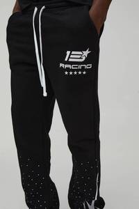 Jogging personnalisés pour hommes imprimés DTF, mélange de coton, pantalons de survêtement de qualité supérieure, tissu respirant et doux, fabrication OEM et ODM - Product Image 3