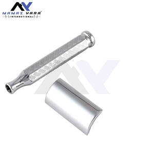 Maquinilla de Afeitar de Seguridad de Doble Filo, Cromada, de Acero Inoxidable, para Hombres y Mujeres, Marca Privada, para Afeitado en Húmedo - Product Image 3