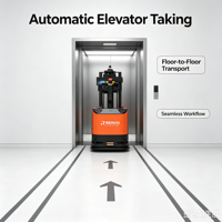 Chariot élévateur autonome Rhino Stackerman, hauteur de levage 2,5 m, capacité de charge 1,5 tonne, robot intelligent de superposition de palettes pour entrepôt