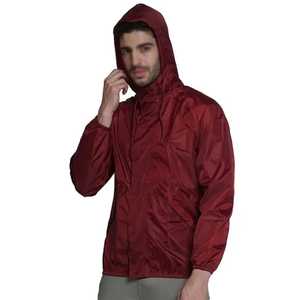 Veste coupe-vent unie simple à fermeture éclair longue, grande taille, prix de gros, veste coupe-vent la plus vendue - Product Image 4