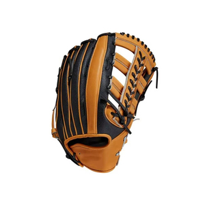 Red Leather Full Finger Breathable Baseball Glove with <b>White</b> <b>Lacing</b> and Black Accents Unisex Outdoor Sports Use All Seasons - Product Image 3