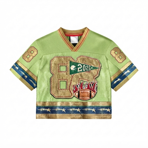Custom Light Green <b>Mesh</b> Women's Sleeveless Crew Neck Football Jersey Heat-Transfer Printing Quick Dry 100% Polyester Custom Team - Product Image 1