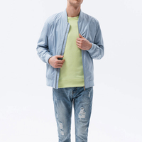 Veste bomber pour homme en tissu confortable, style streetwear, fermeture éclair, poches latérales, vêtements d'hiver, service OEM