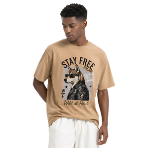 T-shirt Unisex Premium Personalizzata in <span class=keywords><strong>Cotone</strong></span> 100% Lavorato a Maglia, Stile Coreano, Casual Quotidiano, <span class=keywords><strong>Tinta</strong></span> <span class=keywords><strong>Unita</strong></span>, Girocollo, Mezza Manica, Vestibilità Ampia - Product Image 1