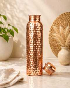 MSR Overseas Gourde isotherme martelée en cuivre pur de 1 litre, étanche, faite à la main, écologique, design classique pour l'hydratation au yoga et l'ayurveda - Product Image 3