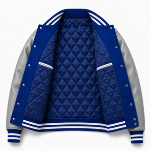 Custom Varsity <b>Jacket</b> Wool Body Genuine Leather Sleeves <b>Mens</b> Letterman Bomber Wholesale Manufacturer Embroidered - Product Image 3
