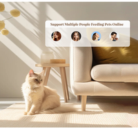 Distributeur automatique de nourriture pour chat et chien de haute qualité avec caméra Wi-Fi, distributeur intelligent de friandises pour animaux de compagnie avec contrôle par application et fonction de programmation, avec bols
