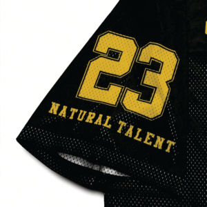 Maillot de football en mesh noir et jaune surdimensionné de qualité supérieure pour femme, vêtement de sport unisexe, chemise personnalisée, fournisseur en gros d'articles de sport - Product Image 6