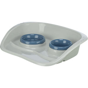 Set di Ciotole e Mangiatoie in Plastica per Animali Domestici 46x11x30 cm, Capacità 0,25l/0,3l - Product Image 2